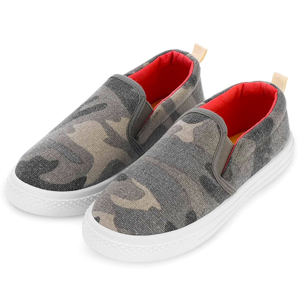 Josiny casual boy slip on camo shoes